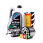 KIT ACEITE CHEVROLET CORSA AGILE PUMA EXTRA GD 10W40 + FILTRO AIRE + FILTRO ACEITE + FILTRO COMBUSTIBLE