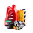 KIT ACEITE VW FOX CROSSFOX SAVEIRO SURAN VIRTUS MSI PUMA SUPER 20W50 + FILTRO AIRE + FILTRO ACEITE + FILTRO COMBUSTIBLE