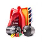 KIT ACEITE VW GOL SAVEIRO CADDY SANTANA PUMA SUPER 20W50 + FILTRO AIRE + FILTRO ACEITE + FILTRO COMBUSTIBLE